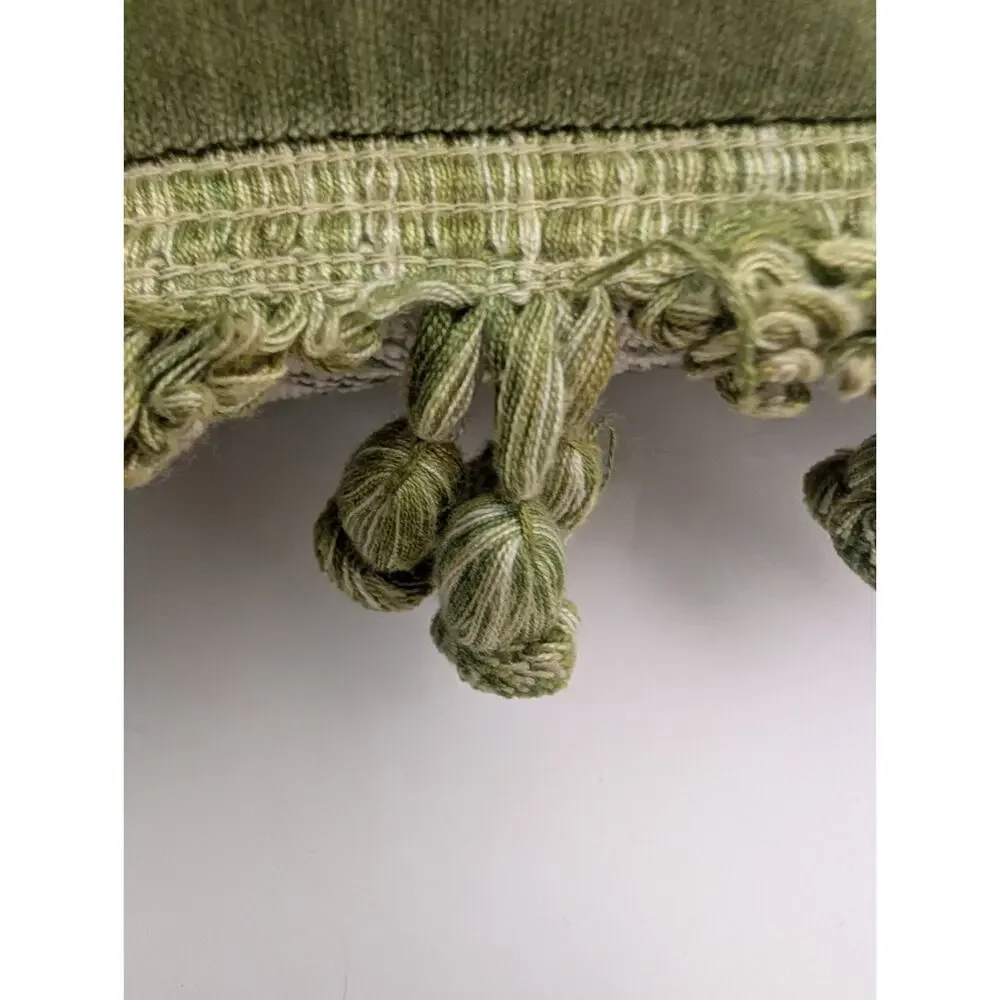 Aubusson Style Needlepoint Pillow Cover Toile Sage Green Cream PAIR Chinoiserie